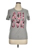 Adidas Floral Gray Short Sleeve T-Shirt Size XL - photo 1