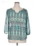 St. John's Bay 100% Polyester Teal 3/4 Sleeve Blouse Size XL - photo 1