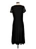 Perceptions Solid Black Casual Dress Size L - photo 2