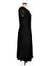 Perceptions Solid Black Casual Dress Size L - photo 4