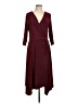 Perceptions Solid Burgundy Cocktail Dress Size L - photo 1