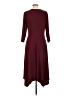 Perceptions Solid Burgundy Cocktail Dress Size L - photo 2