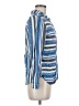 Dear John 100% Viscose Rayon Stripes Blue Long Sleeve Blouse Size M - photo 4