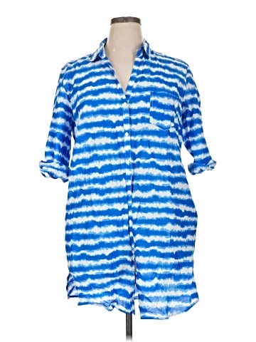 Miraclesuit 3/4 Sleeve Button-Down Shirt (view 1)