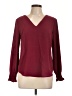 Unbranded Burgundy Long Sleeve Blouse Size L - photo 1