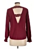Unbranded Burgundy Long Sleeve Blouse Size L - photo 2
