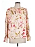 CeCe 100% Polyester Floral Multi Color Pink 3/4 Sleeve Blouse Size L - photo 1