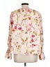 CeCe 100% Polyester Floral Multi Color Pink 3/4 Sleeve Blouse Size L - photo 2