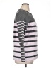 Lands' End 100% Cotton Stripes Gray Pullover Sweater Size 14 - 16 - photo 4