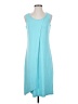 Susan Graver Solid Teal Casual Dress Size XS - photo 1
