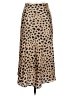 Réalisation 100% Silk Animal Print Tan Silk Skirt Size S - photo 1