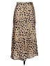 Réalisation 100% Silk Animal Print Tan Silk Skirt Size S - photo 2
