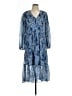 Joie 100% Polyester Paisley Multi Color Blue Casual Dress Size L - photo 1
