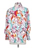 Unbranded 100% Polyester Print Pink 3/4 Sleeve Blouse Size S - photo 2