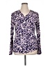 Attention Purple Long Sleeve Blouse Size XL - photo 1
