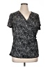 Jaclyn Smith Black Short Sleeve Blouse Size XL - photo 1