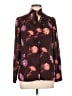 Halogen 100% Polyester Floral Burgundy Long Sleeve Blouse Size S - photo 1