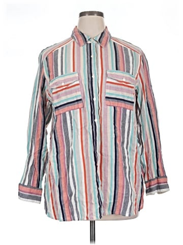 Caslon 3/4 Sleeve Button-Down Shirt (view 1)
