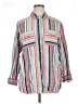 Caslon Stripes Blue 3/4 Sleeve Button-Down Shirt Size 1X - photo 1