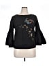 Jealous Tomato Floral Black 3/4 Sleeve Blouse Size XL - photo 1