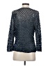 Carmen Marc Valvo Collection Silver Blue Cardigan Size S - photo 2