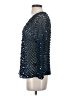 Carmen Marc Valvo Collection Silver Blue Cardigan Size S - photo 5