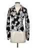 Nanette Lepore 100% Polyester Floral Silver Blazer Size 0 - photo 1