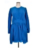 Armani Exchange 100% Polyester Solid Blue Casual Dress Size 16 - photo 1