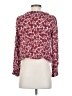 Intermix Burgundy Long Sleeve Blouse Size S - photo 2