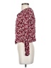 Intermix Burgundy Long Sleeve Blouse Size S - photo 5
