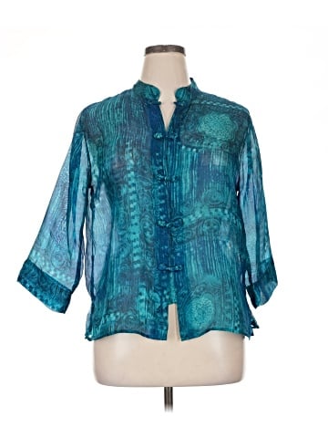 Chico's 3/4 Sleeve Silk Top (view 1)