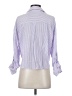 Zara 100% Polyester Stripes Purple 3/4 Sleeve Blouse Size S - photo 2
