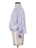 Zara 100% Polyester Stripes Purple 3/4 Sleeve Blouse Size S - photo 5