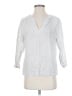 Sigrid Olsen Silver 3/4 Sleeve Blouse Size S - photo 1