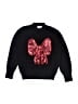 Lola + The Boys Hearts Black Pullover Sweater Size 10 - photo 1
