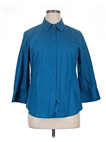 Foxcroft 3/4 Sleeve Button-Down Shirt (view 1)