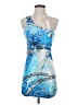Body Central Graphic Blue Cocktail Dress Size S - photo 1
