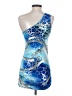 Body Central Graphic Blue Cocktail Dress Size S - photo 2