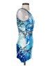 Body Central Graphic Blue Cocktail Dress Size S - photo 4