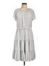 Ann Taylor 100% Polyester Gray Casual Dress Size 12 - photo 1