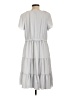 Ann Taylor 100% Polyester Gray Casual Dress Size 12 - photo 2