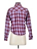 Forever 21 Plaid Burgundy Long Sleeve Button-Down Shirt Size S - photo 2