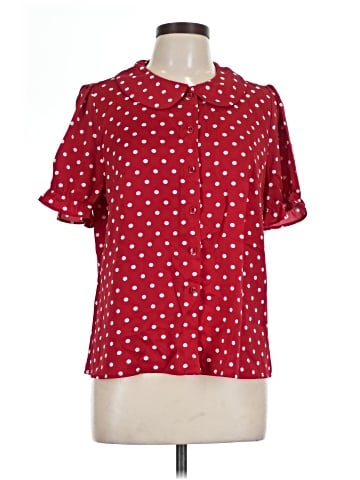 Allegra K Short Sleeve Blouse (view 1)