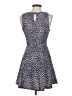Sequin Hearts Animal Print Blue Cocktail Dress Size S - photo 2
