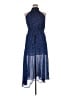 MNG 100% Polyester Polka Dots Blue Cocktail Dress Size XL - photo 1