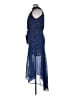 MNG 100% Polyester Polka Dots Blue Cocktail Dress Size XL - photo 5