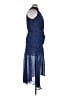 MNG 100% Polyester Polka Dots Blue Cocktail Dress Size XL - photo 4