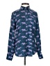 J.Crew Collection Print Blue Long Sleeve Blouse Size 00 - photo 1