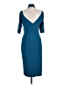Kiyonna Solid Teal Cocktail Dress Size 10 - 12 Plus - photo 2