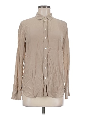 Everlane Long Sleeve Silk Top (view 1)